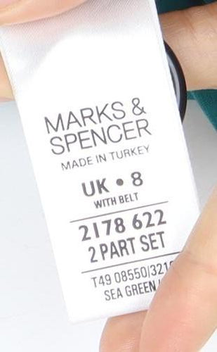 Marks and Spencer Women's Green Trench Coat UK 8