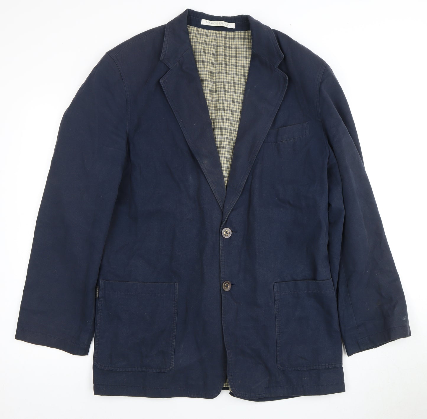 Marks and Spencer Men Blue 42 Long Jacket