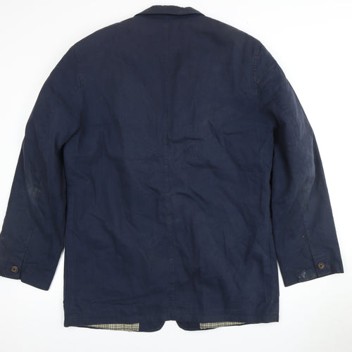 Marks and Spencer Men Blue 42 Long Jacket