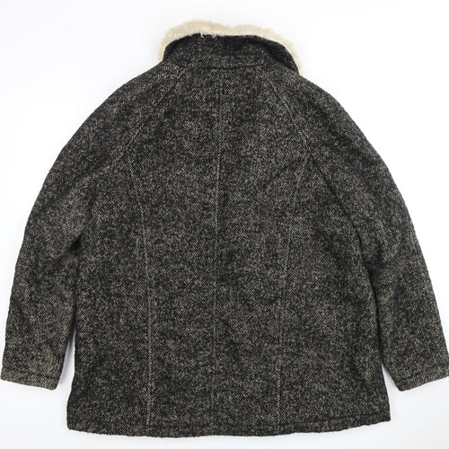 Marks & Spencer Women's Black Overcoat Size 18