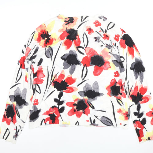 Marks and Spencer Women's Multicoloured Floral Cardigan Size 14
