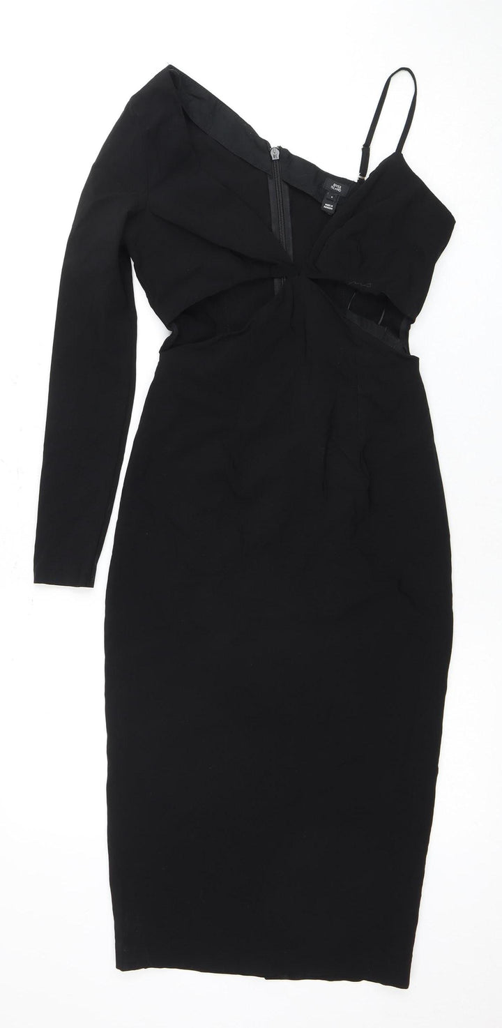River Island Black Bodycon Dress, Size 6, Women, Party