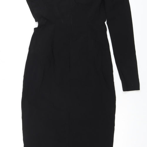 River Island Black Bodycon Dress, Size 6, Women, Party
