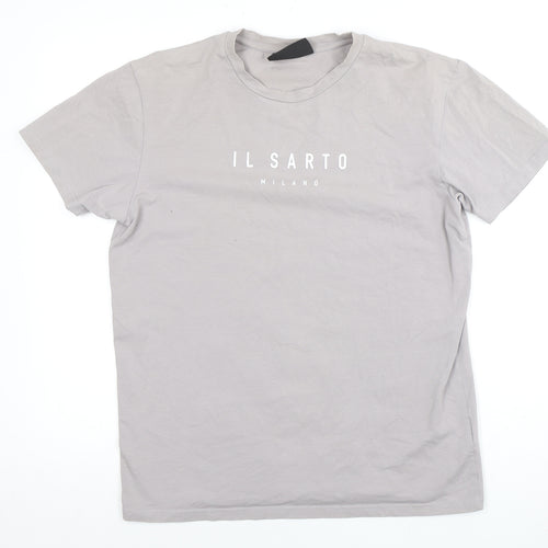 IL SARTO MILANO Men's Grey Crew Neck T-Shirt M