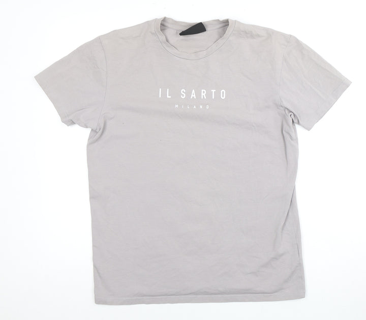 IL SARTO MILANO Men's Grey Crew Neck T-Shirt M