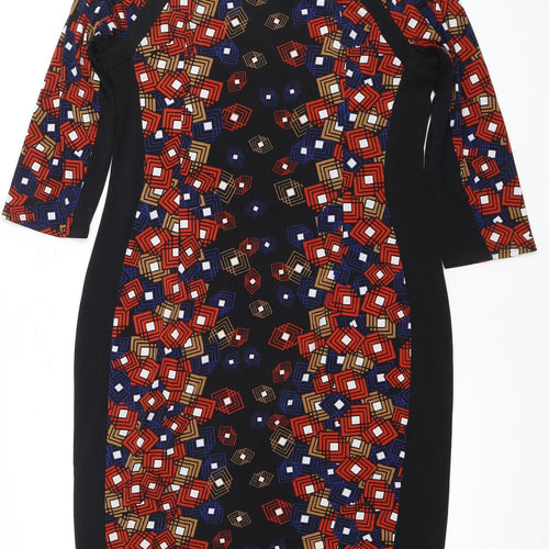 Marks and Spencer Women's Multicoloured Bodycon Dress Size 14