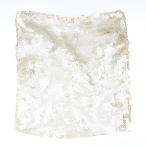 Marks and Spencer Women's Beige Sequin Skirt Size 14