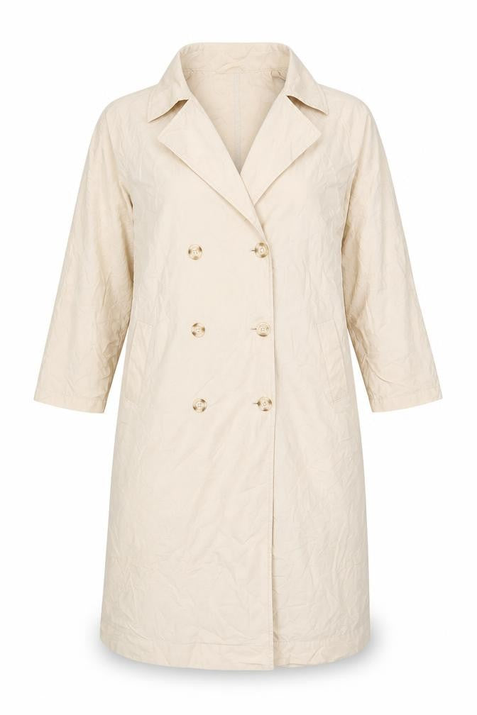 Front view of Gina Tricot Women's Beige Trench Coat, size 10