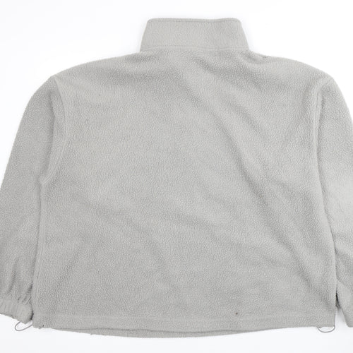 ASOS DESIGN Grey Fleece Logo Sweatshirt - L