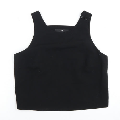Next Women's Black Cropped Tank Top Size 6