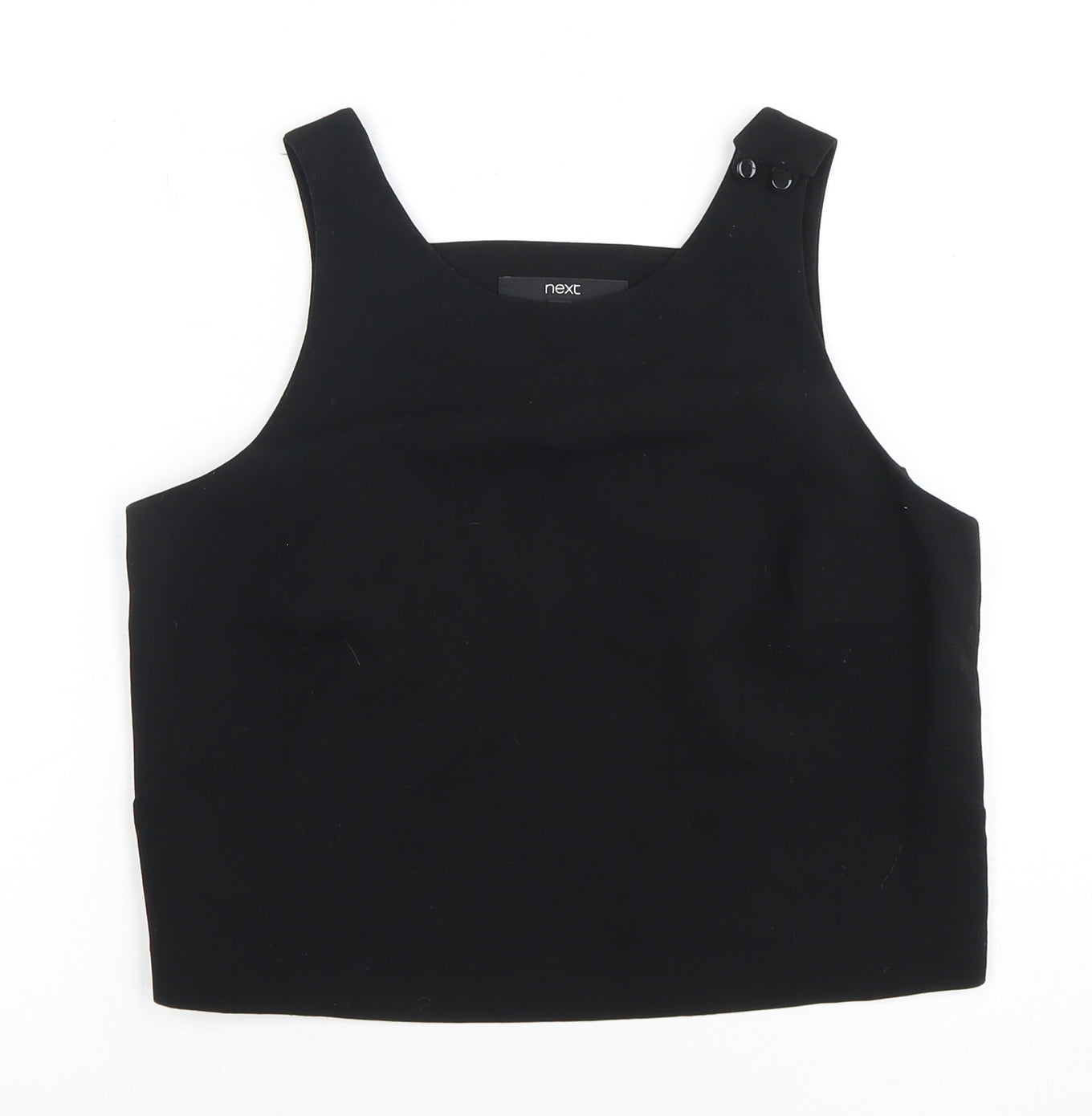 Next Women's Black Cropped Tank Top Size 6