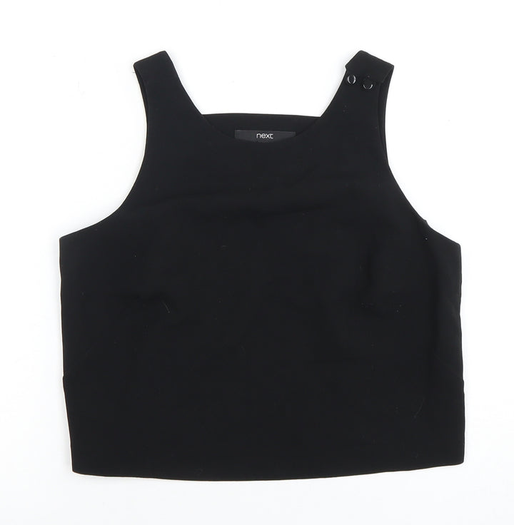 Next Women's Black Cropped Tank Top Size 6