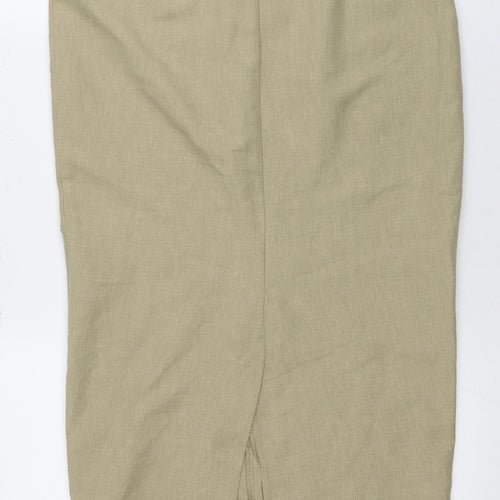 In Other Words Beige Women's Skirt - Size 8 - Linen Blend