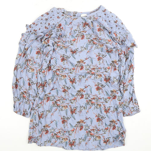 Next Girls Multicoloured Long Sleeve Floral Dress 8 Years