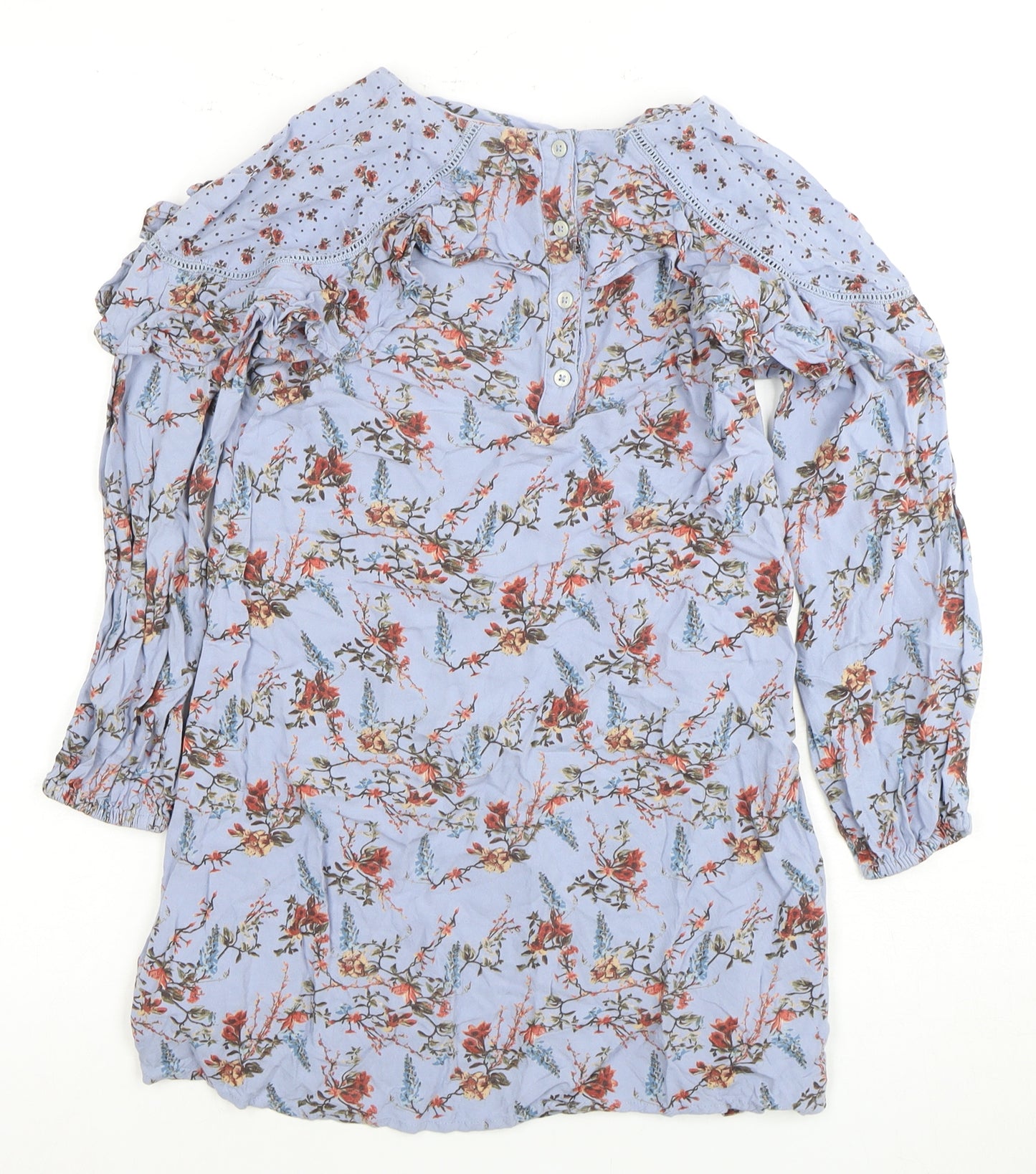 Next Girls Multicoloured Long Sleeve Floral Dress 8 Years