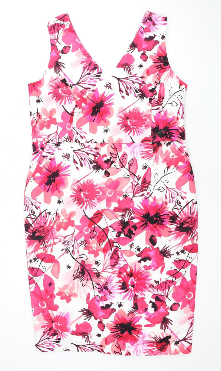 M&Co Women Multicoloured Floral Dress Size 10