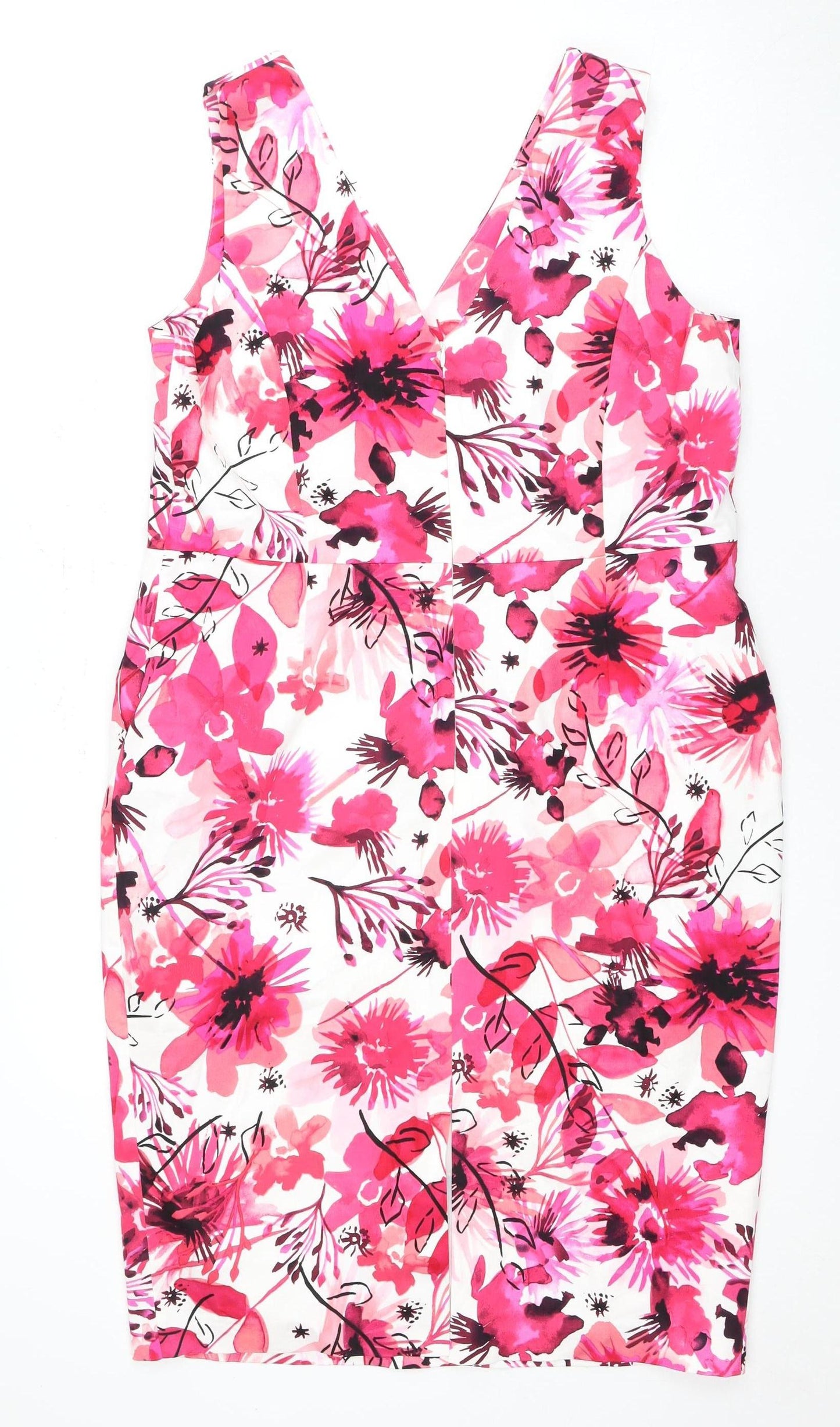M&Co Women Multicoloured Floral Dress Size 10