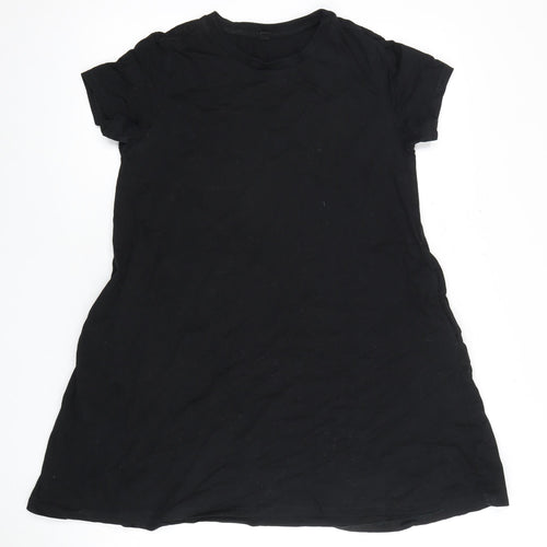 Uniqlo Women's Black Cotton Dress, Size S, Short Sleeve