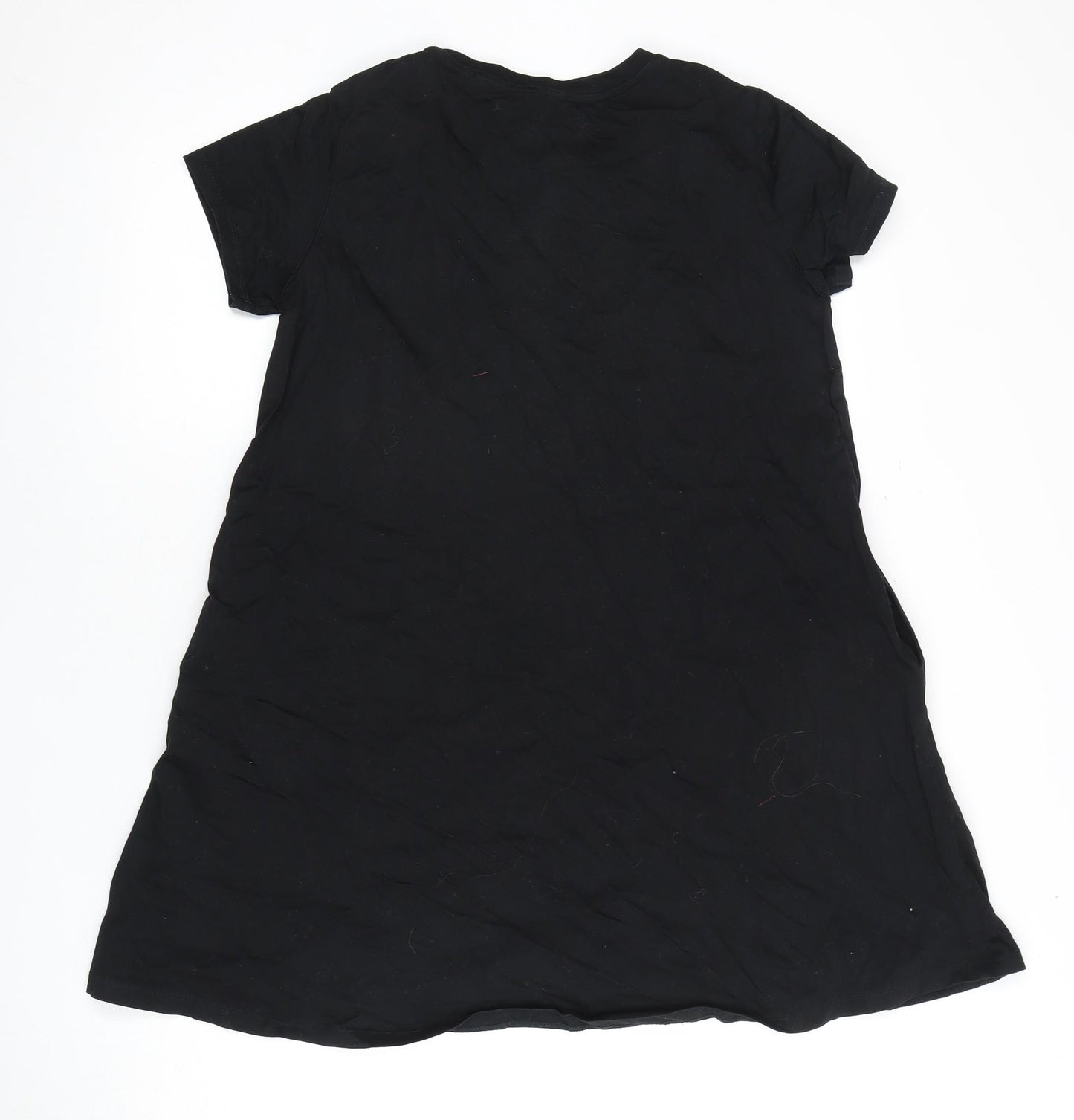 Uniqlo Women's Black Cotton Dress, Size S, Short Sleeve