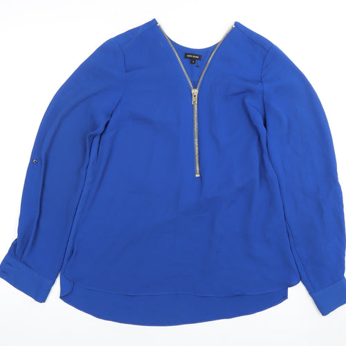 River Island Women's Blue Long Sleeve Zip Top