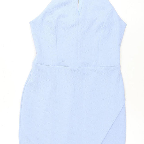 New Look Women's Blue Sheath Dress Size 12 Sleeveless