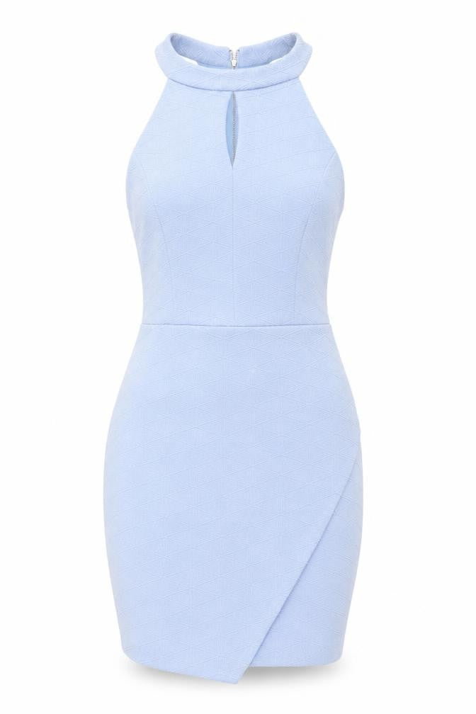 New Look Women's Blue Sheath Dress Size 12 Sleeveless
