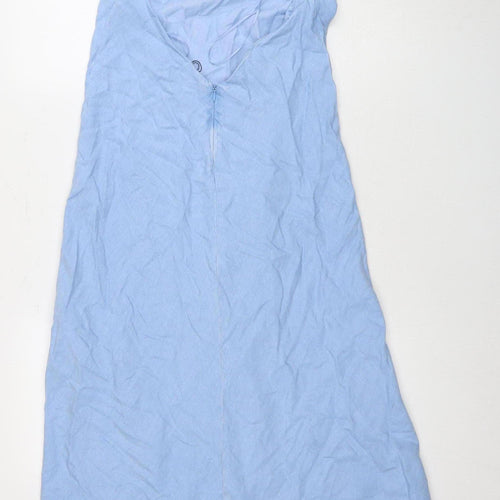 Zara Women’s Blue Sleeveless Long Dress UK 2