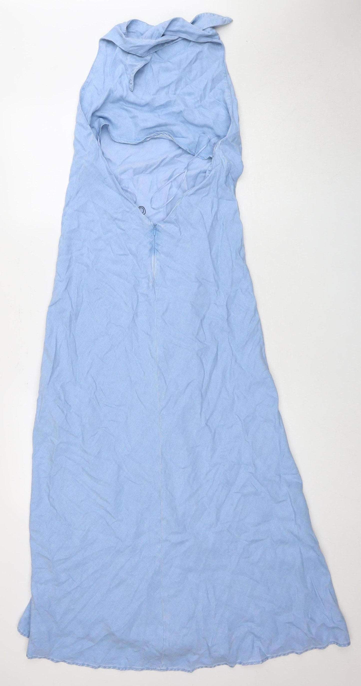 Zara Women’s Blue Sleeveless Long Dress UK 2