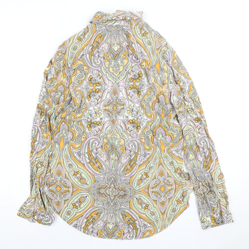 Miss Selfridge Women's Multicoloured Button-Up Paisley Shirt, Size 6
