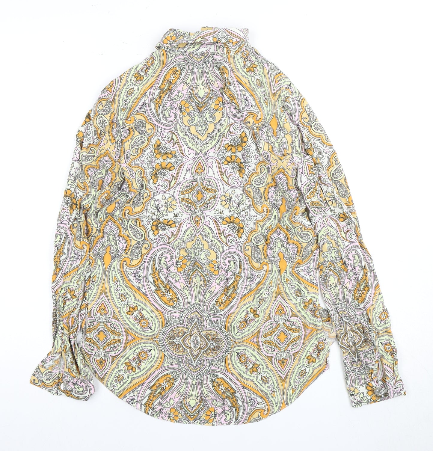 Miss Selfridge Women's Multicoloured Button-Up Paisley Shirt, Size 6