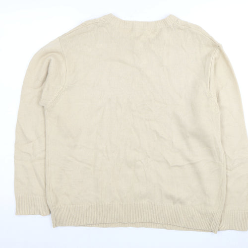 Berkertex Women's Beige Cable-Knit Pullover Jumper
