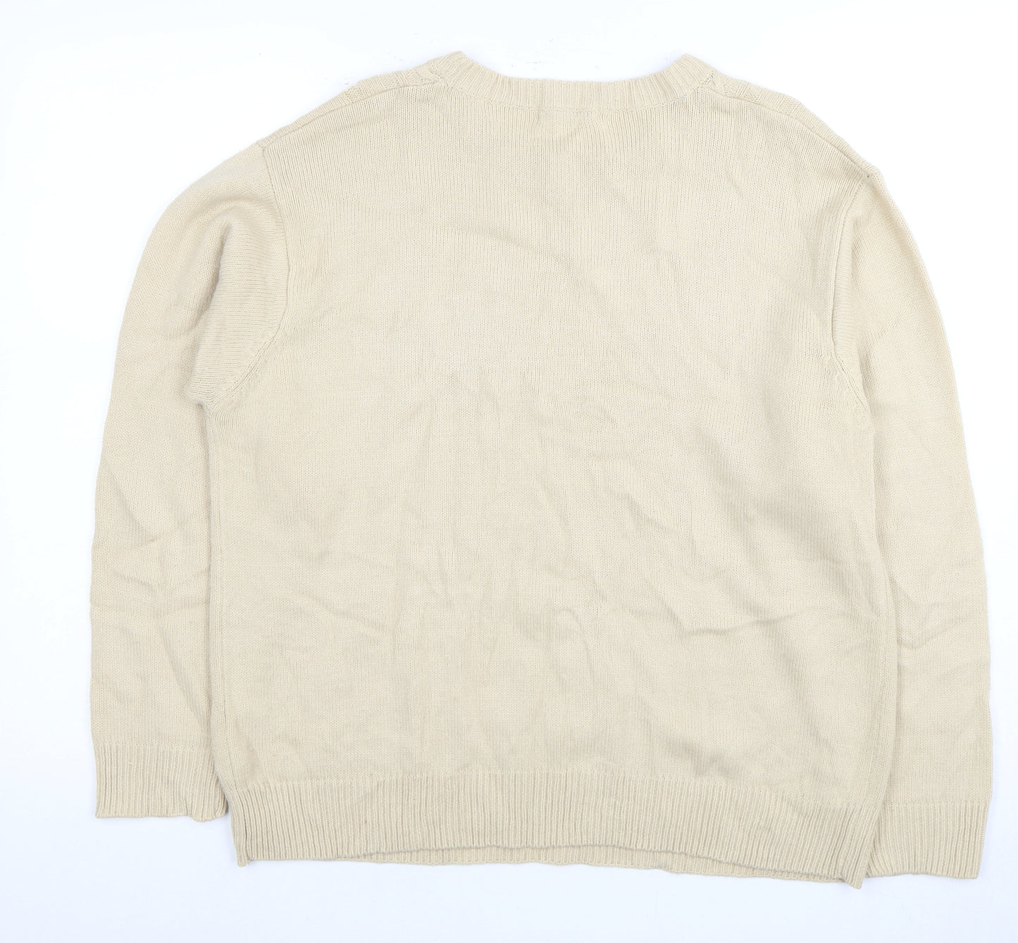 Berkertex Women's Beige Cable-Knit Pullover Jumper