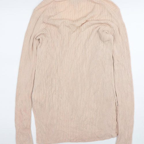 Another Stories Women's Beige V-Neck Knit Blouse M