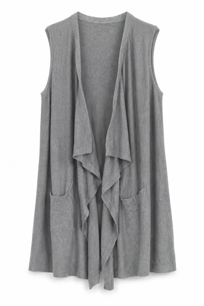Front view of Funky girls’ women's grey cape style jumper m