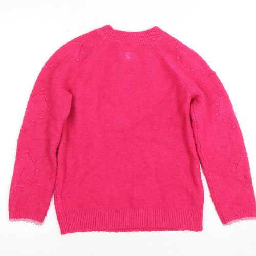 Joules Girls Pink Pullover Jumper, 9 Years, Crew Neck