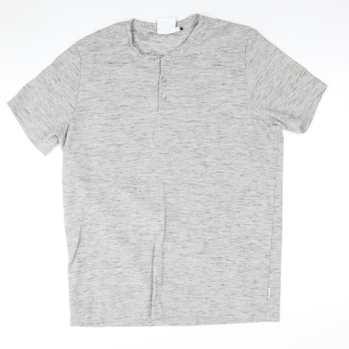 TOG24 Mens Grey XL Crew Neck T-Shirt, Short Sleeve