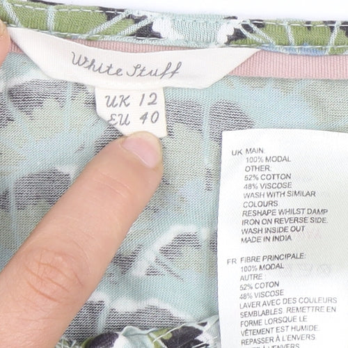 White Stuff Women's Floral Top, Size 12, Multicoloured