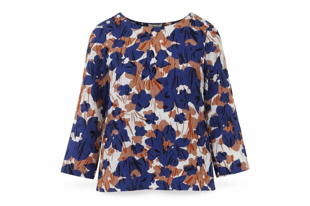Front view of Kew Women's Multicoloured Floral Blouse, size 10