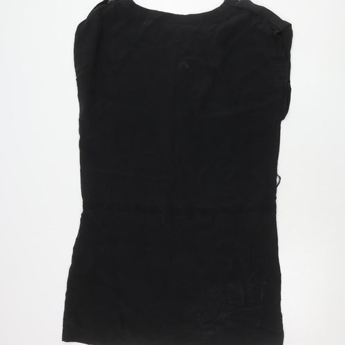 Warehouse Women's Black Silk Sleeveless Dress Size 14