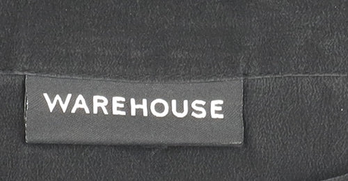 Warehouse Women's Black Silk Sleeveless Dress Size 14