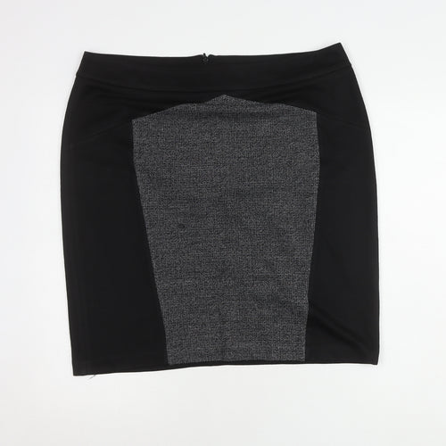 Roman Women’s Black Geometric Pencil Skirt