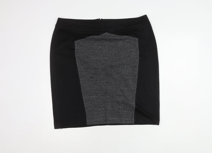 Roman Women’s Black Geometric Pencil Skirt