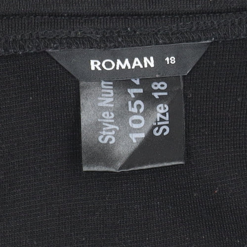 Roman Women’s Black Geometric Pencil Skirt