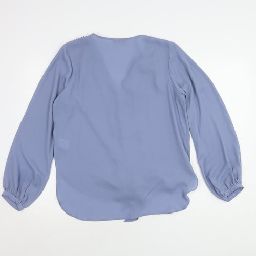 Roman Women’s Blue Long Sleeve Blouse, Size 14