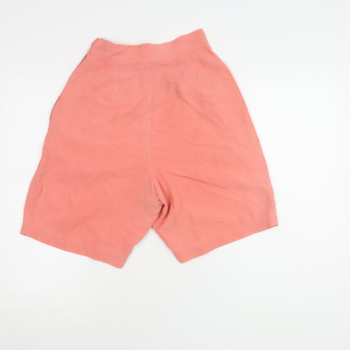 Silk Road Women's Pink Bermuda Shorts, Size S, High-Waist