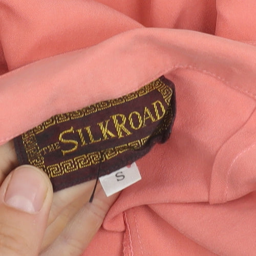 Silk Road Women's Pink Bermuda Shorts, Size S, High-Waist
