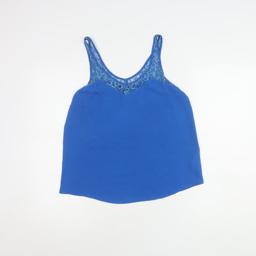 Oasis Women's Blue Lace Camisole Tank Top Size 8
