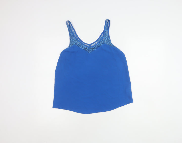 Oasis Women's Blue Lace Camisole Tank Top Size 8
