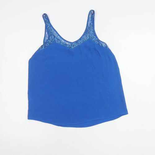 Oasis Women's Blue Lace Camisole Tank Top Size 8
