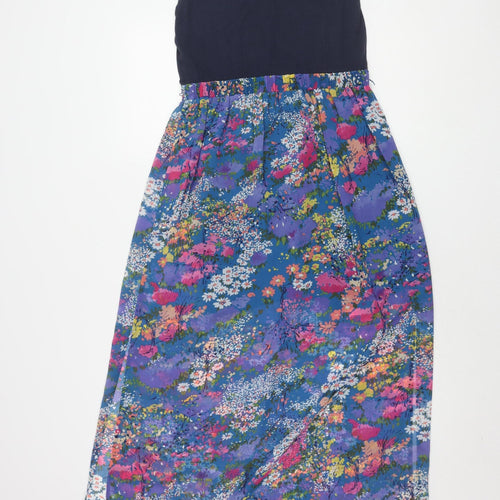 Oasis Women's Multicoloured Floral Midi Dress Size 10
